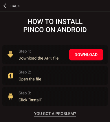 how to download pinco apk